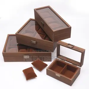12-Slot Premium PU Leather Watch Storage Box With Glass Lid