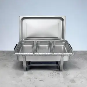 Affordable Prices 11L Stainless Steel Triple Chafing Dish