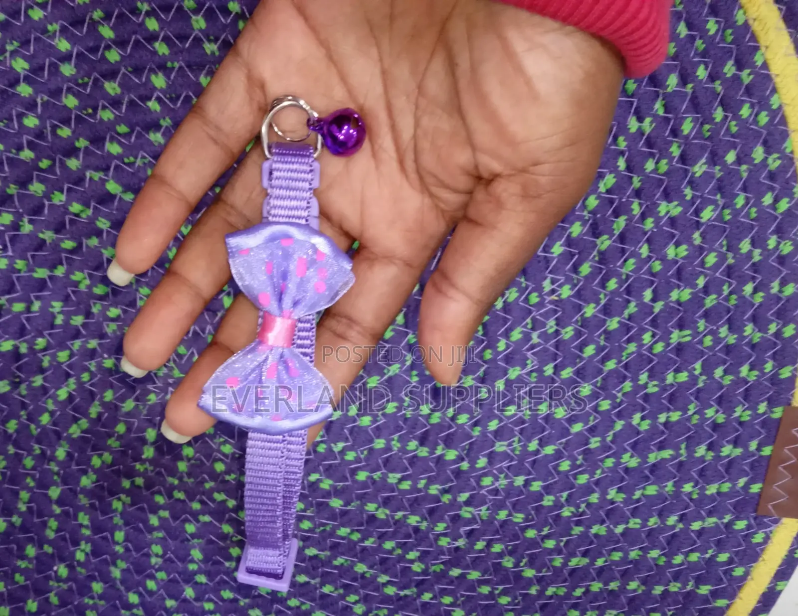 Small Dog Collar With Bell and Bow