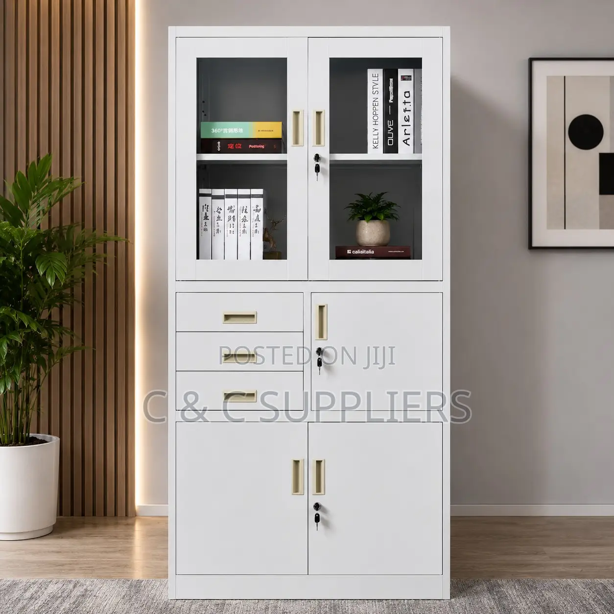 2-Door File Cabinet With an Inbuilt Safe