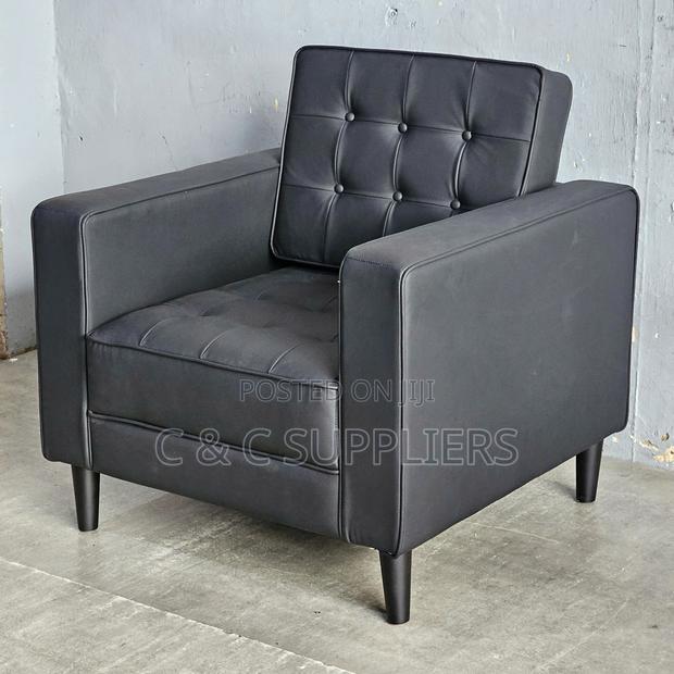 1-Seater Leather Sofa Set - thumbnail 4