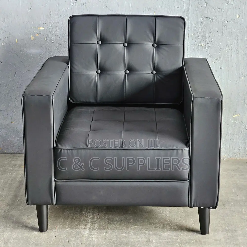 1-Seater Leather Sofa Set