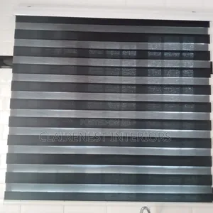 Beige and Black Perfect for Office Windows Horizontal Office Blinds