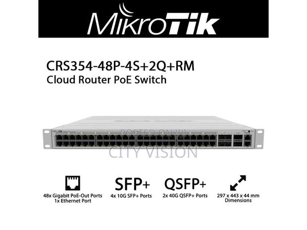 MikroTik CRS354-48P-4S+2Q+RM PoE Switch - main view