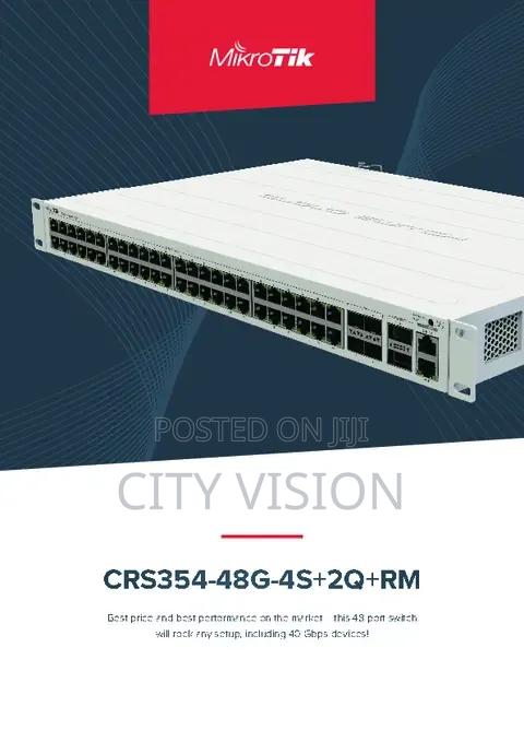 Mikrotik CRS354-48G-4S+2Q+RM Network Switch L2 Gigabit Ethernet