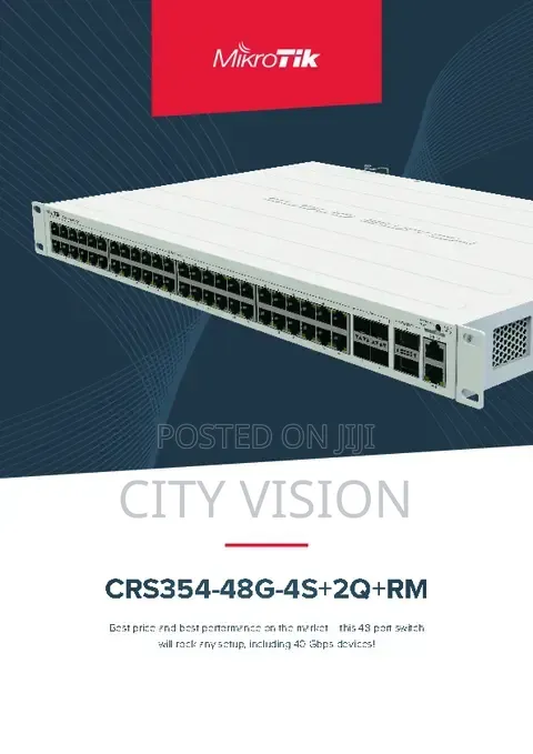 Mikrotik CRS354-48G-4S+2Q+RM Network Switch L2 Gigabit Ethernet