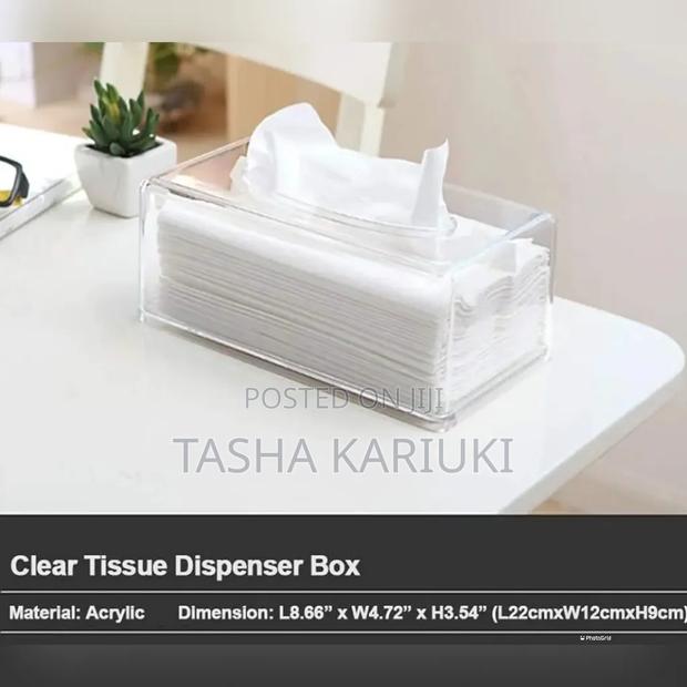 Acrylic Tissue Napkin Holder Marble Stone Paper Box