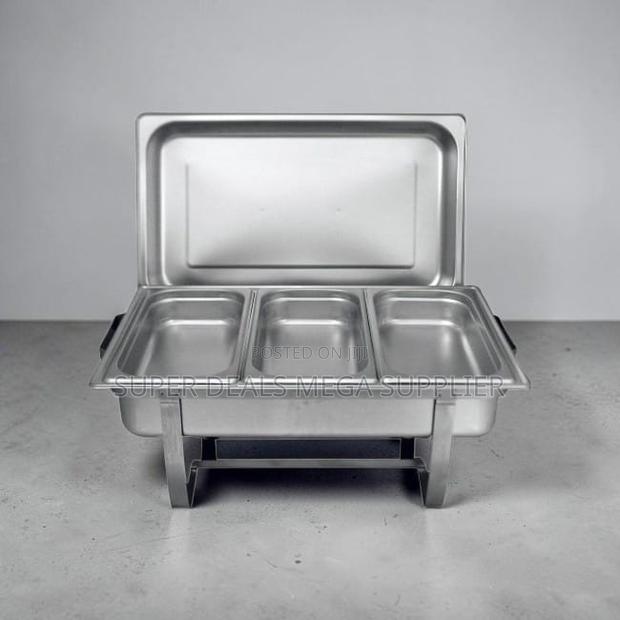 Budget Prices 11L Stainless Steel Triple Chafing Dish - main view