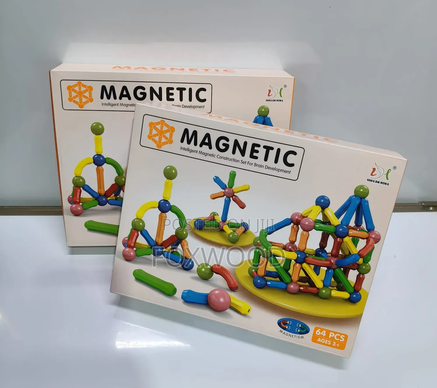 64-Piece Magnetic Construction Set