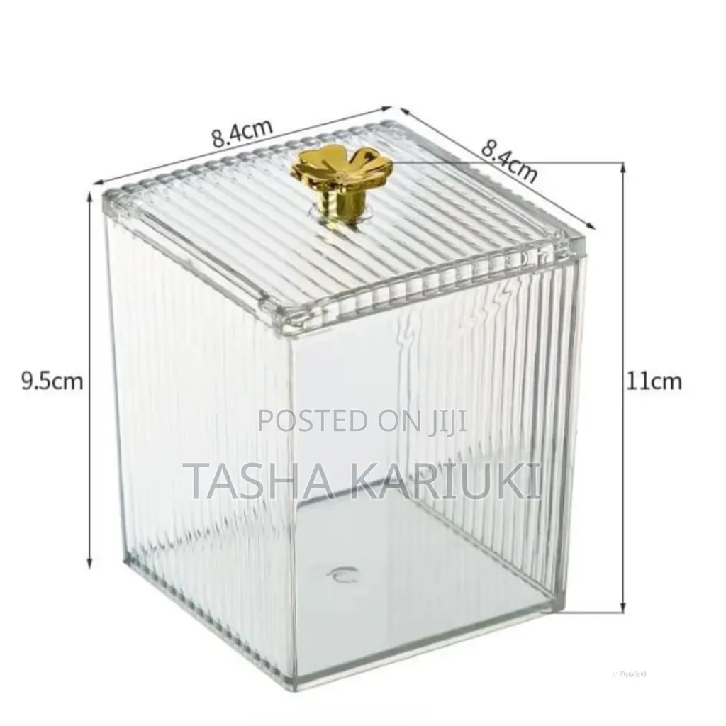 Transparent Acrylic Cotton Swab Storage Box
