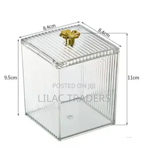 Transparent Acrylic Cotton Swab Storage Box