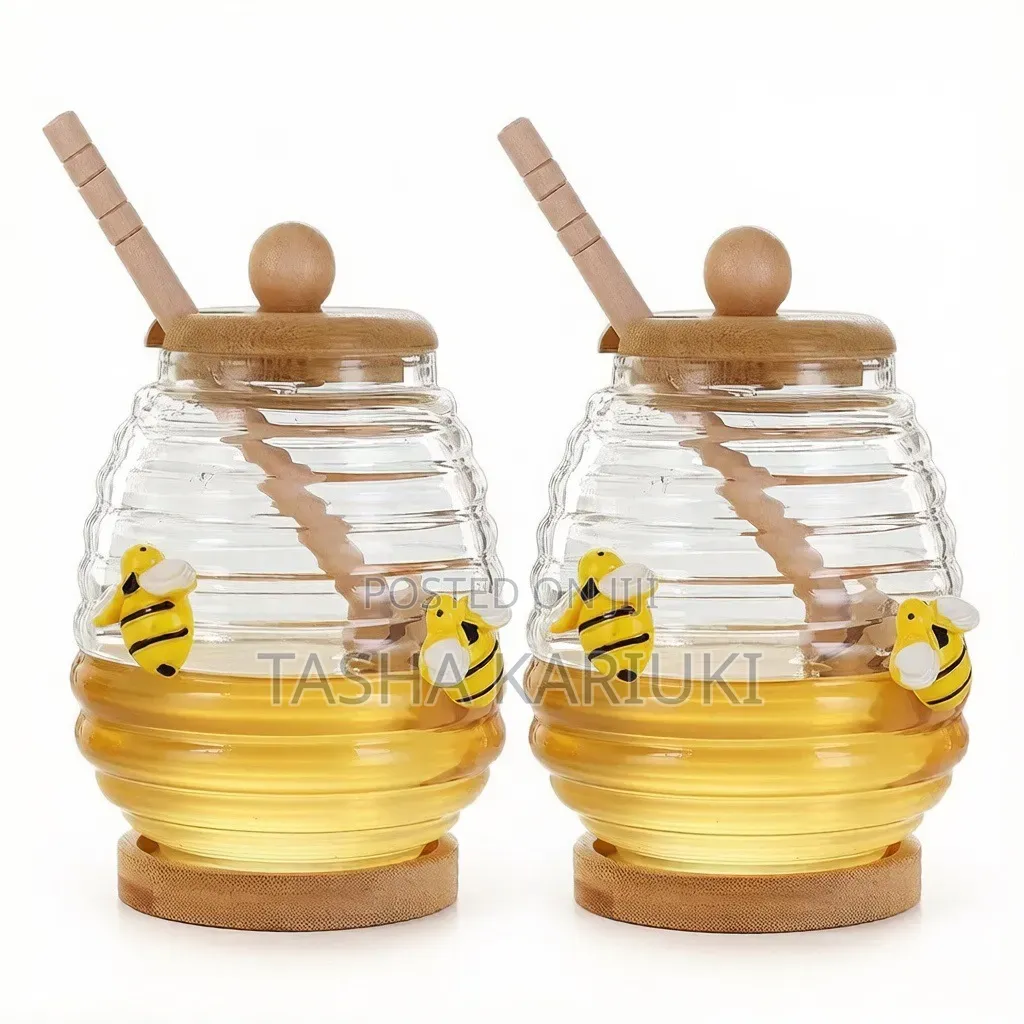 Available Honey Canister Container With Bamboo Lid