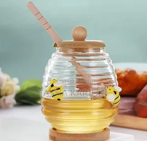 Available Honey Canister Container With Bamboo Lid