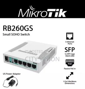 Mikrotik CSS106-5G-1 5-Port Gigabit Switch Plus 1 SFP