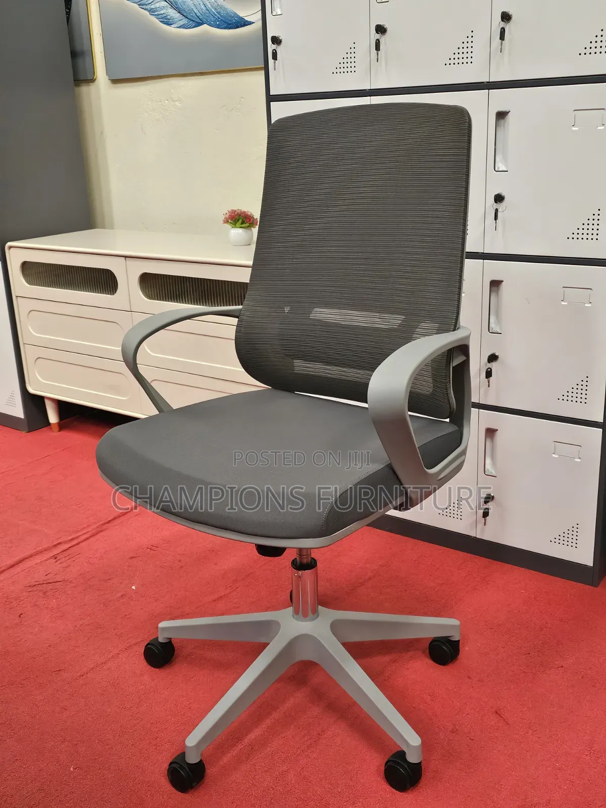 Ergonomic Grey Mesh Office Chair