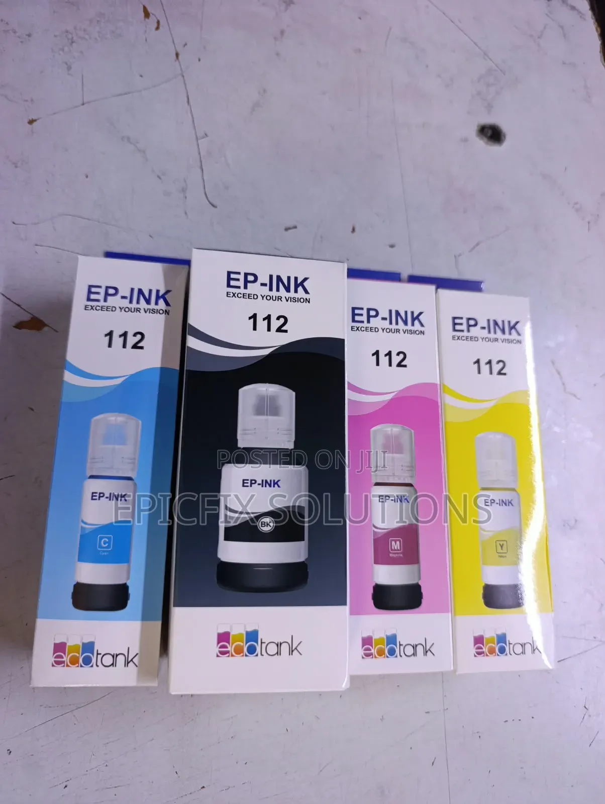 Original 4 Color Die Inks for A3 L15150 and 15160 Available