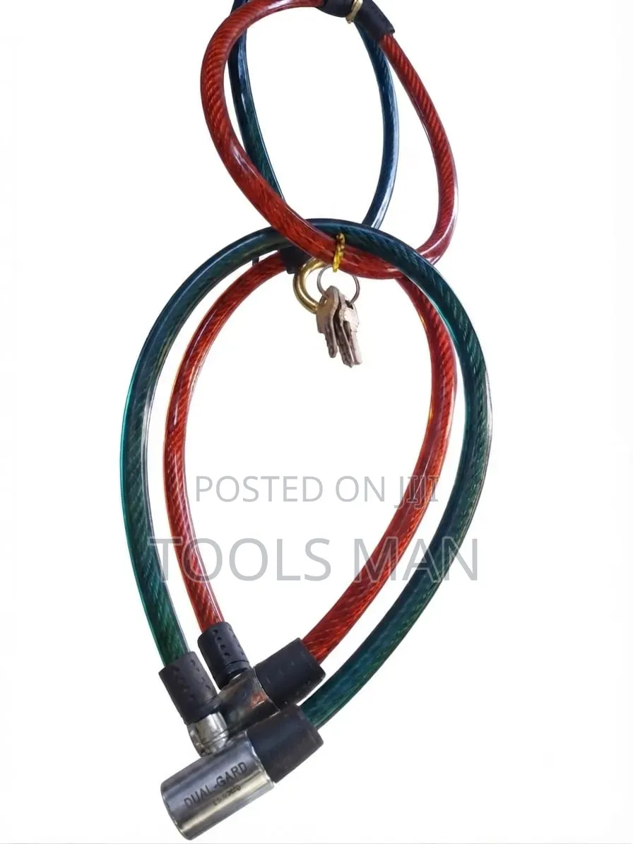 DUAL-GARD Keyed Cable Bicycle Lock Set.