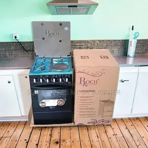 Heavy-Duty Efficient 3 Gas Burners+1 Hotplate Free Standing Cooker