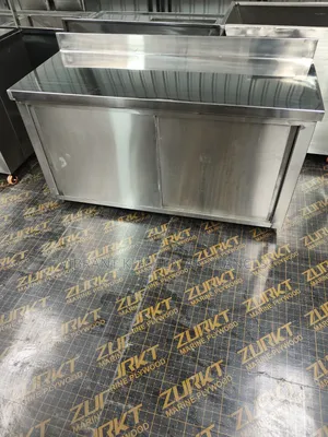 6ft Stainless Steel Cabinet With Sliding Doors