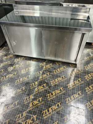 6ft Stainless Steel Cabinet With Sliding Doors