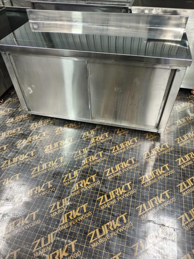 6ft Stainless Steel Cabinet With Sliding Doors - thumbnail 2