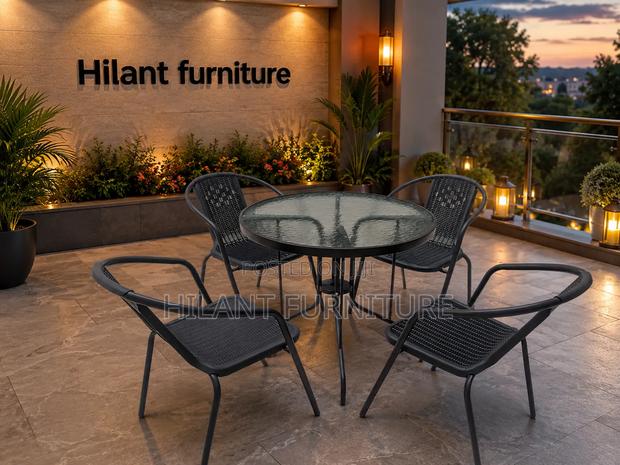 Brown 4 Seater Outdoor Set