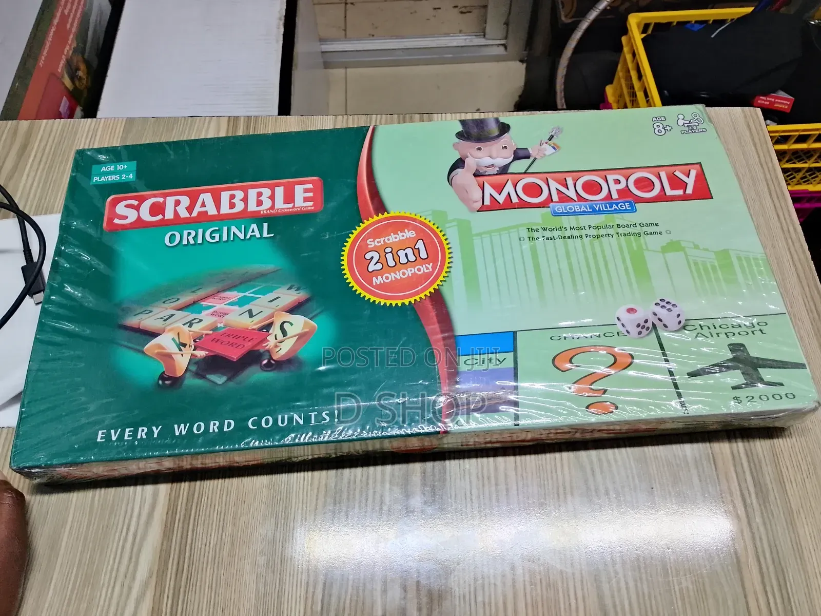 Scrabble 2 in 1 Monopoly Board Games