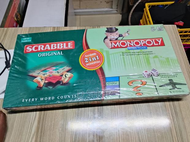 Scrabble 2 in 1 Monopoly Board Games - thumbnail 2