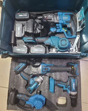 Heavy Duty Makita 6-in-1 Cordless Drill, Grinder Saw Kit"