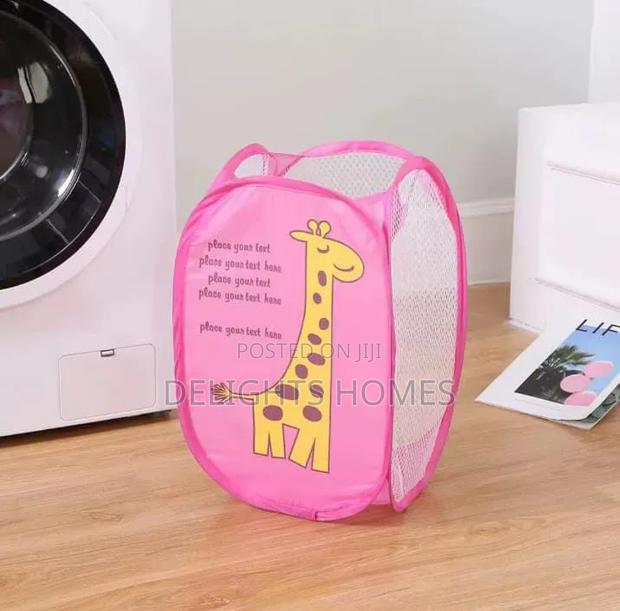 Foldable Kids' Cartoon Laundry Basket_esj
