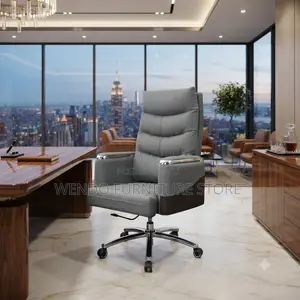 Office Chairs; Leather Heavy Office High Back Chair