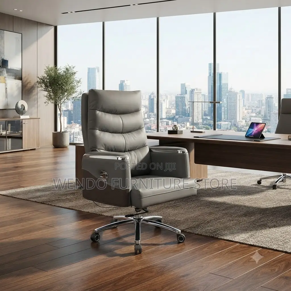 Office Chairs; Leather Heavy Office High Back Chair