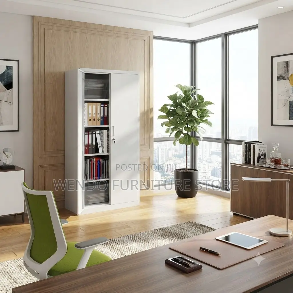 Office Cabinet; Two Doors Filing Cabinet With Adjustable Shelves