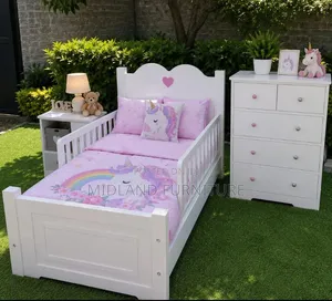 Children Single Bed With Safety Railing Pay on Delivery