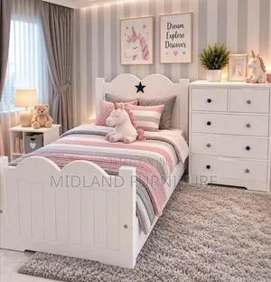 Children Single Bed With Safety Railing Pay on Delivery
