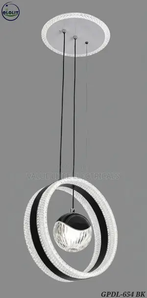 LED Chandelier Black Round