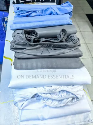 White Striped Fitted White Bedsheets
