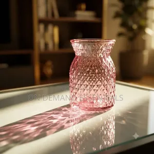 Lattice Waisted Glass Vase