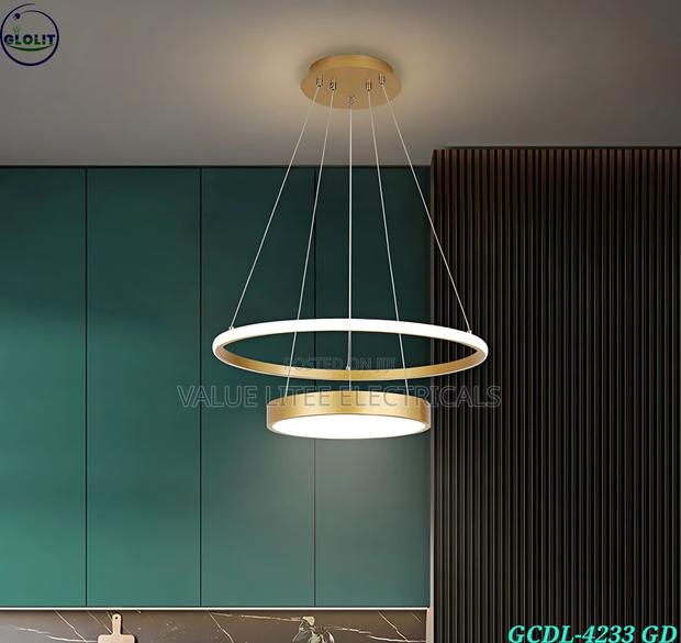 LED Chandelier 2 Level Black/Gold