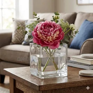 Glass Vase Cube Plain