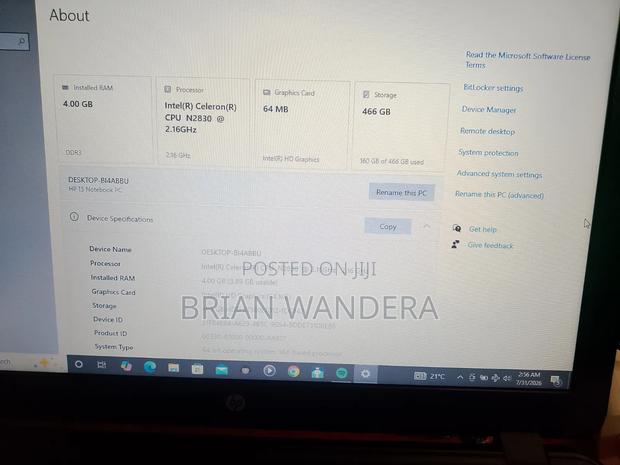 Laptop HP 15 4GB Intel Celeron HDD 500GB - thumbnail 4