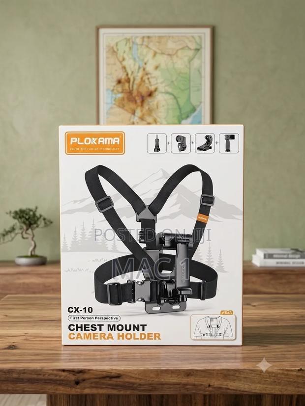 Plokama CX-10 Chest Mount Strap for Action Cameras Smartphones