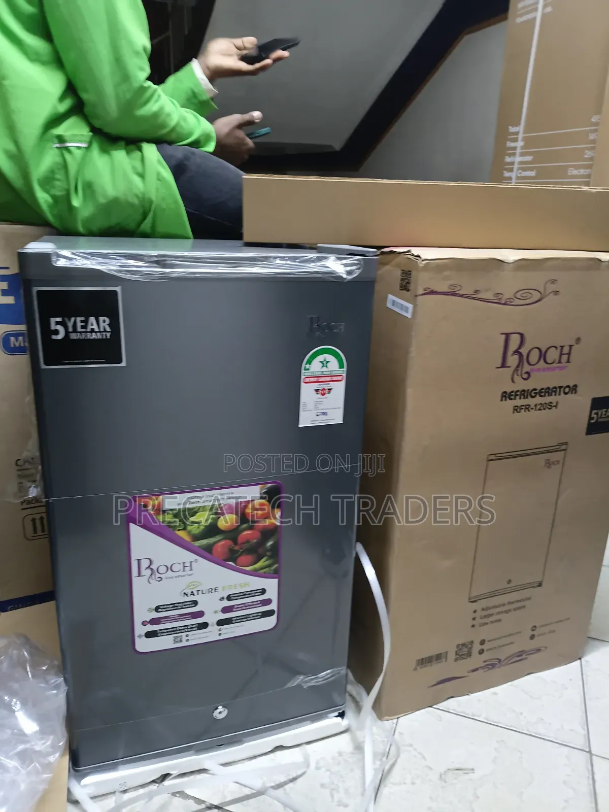 Roch 90 Litres Mini Fridge With Lock – Grey