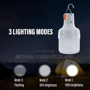 150W Rechargeable LED Light Bulb – Cool White, Portable for Home