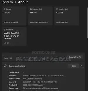 Laptop Dell Vostro 3560 4GB Intel Core i5 HDD+SSD 128GB