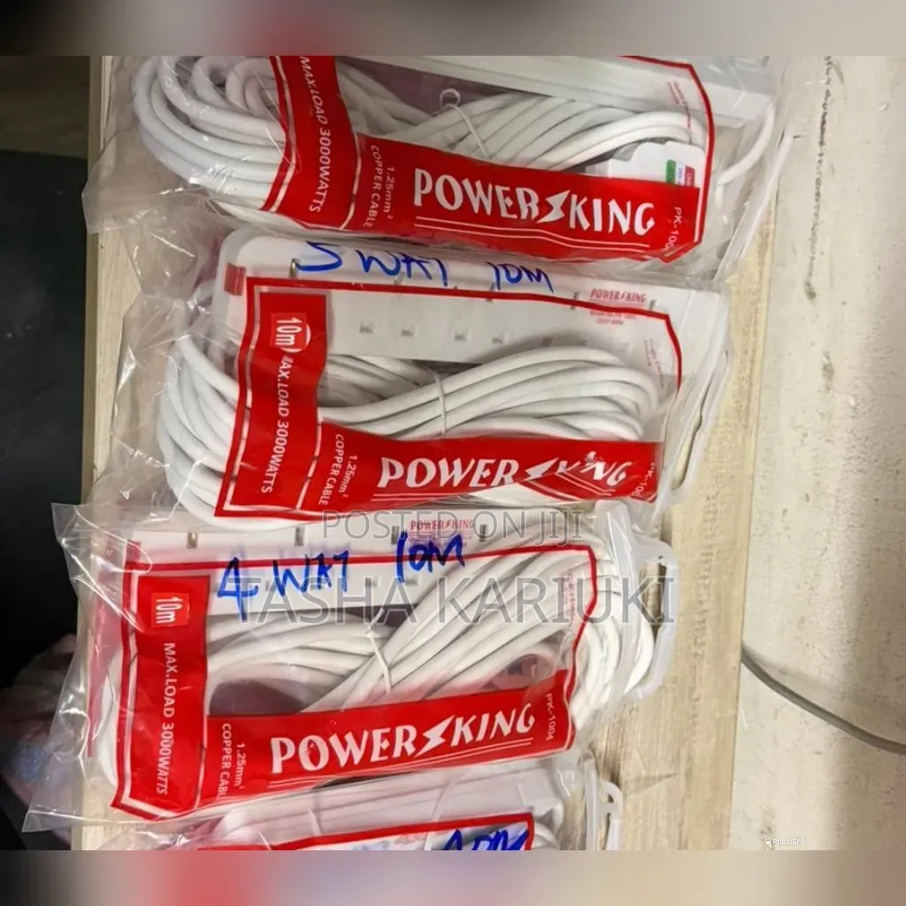 Power King Extension Cord 10m Long 5 Way