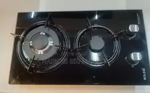 Bolesi Hob 2 Burners Inbuilt Gas Glass Tampared Hod