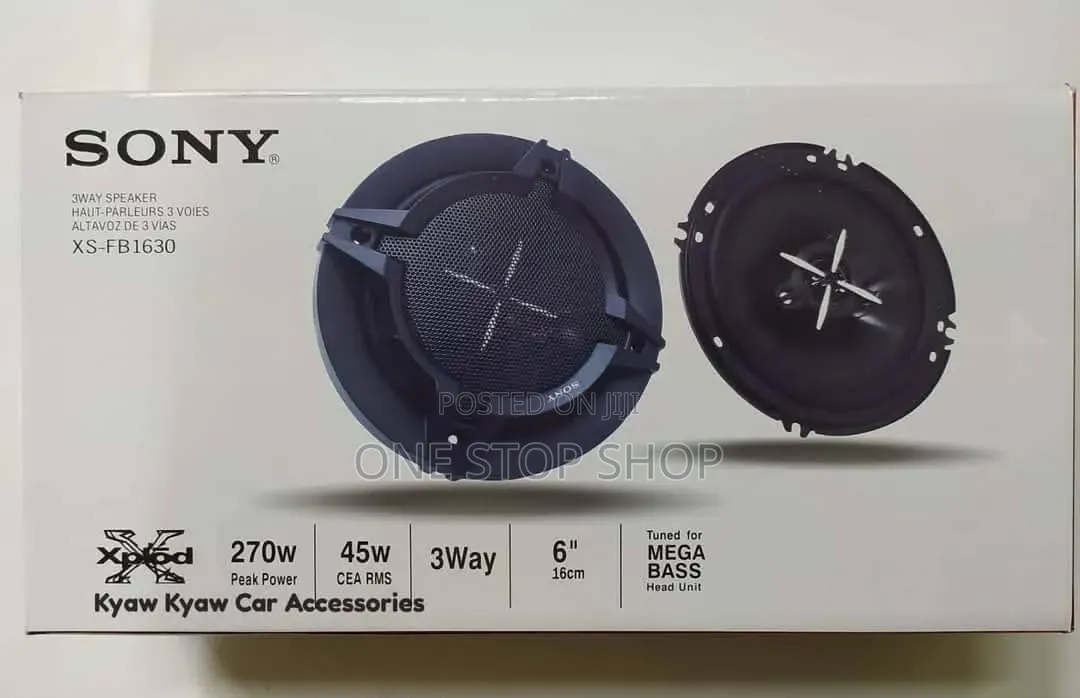Sony 3_way Coaxial Door Speakers With Black Mesh