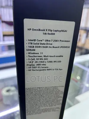 New Laptop HP OmniBook X Flip 14" 16GB Intel Core Ultra 7 SSD 1T