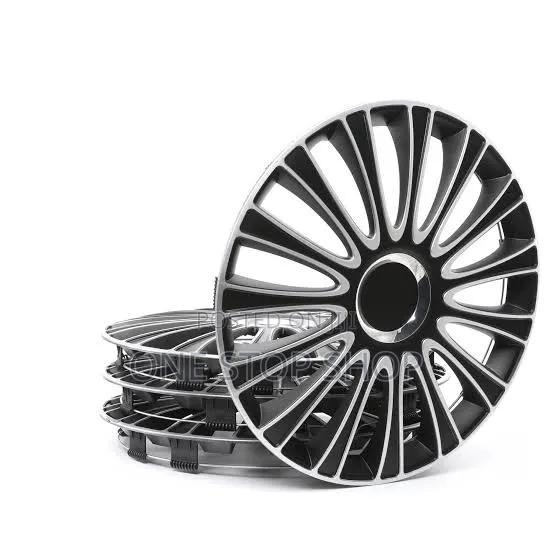 Dual Tone Black and Silver Finish Wheel Cap - main view